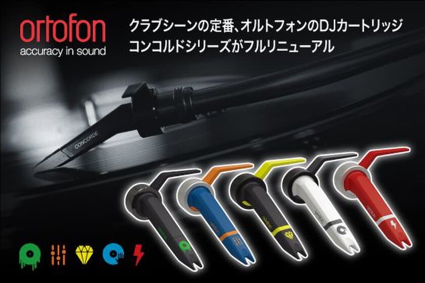 オルトフォン、
DJカートリッジ「コンコルドシリーズ」をフルリニューアルした
「CONCORDE MKII UNIVERSAL SERIES」を新発売