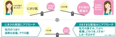 にきびと気になる肌悩みの両方を同時にアプローチ