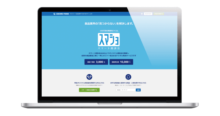 WEBで商談する時代！バイヤーと全国の食品メーカーを繋ぐ
マッチングサービス『スマート商談会』をリリース