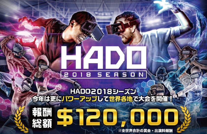 AR技術を使ったスポーツ「HADO」の2018シーズンが開幕　
報酬総額120,000米ドル！日本含む世界8ヶ国で開催予定