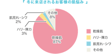 冬に来店されるお客様の肌悩み　グラフ