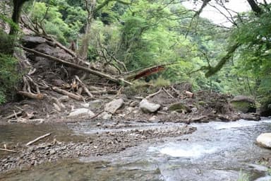 熊本地震での崩落