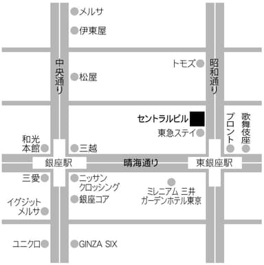 リーン・ロゼ銀座　地図