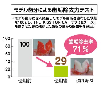 モデル歯牙による歯垢除去力テスト