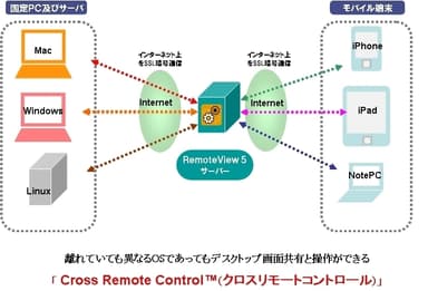 「RemoteView 5 for iPad」の概念図