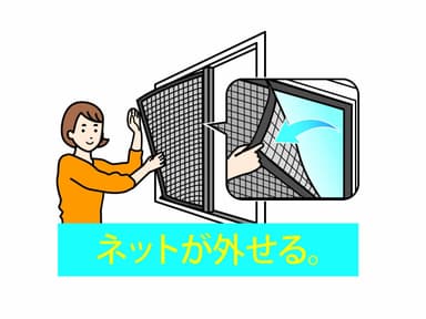 ネットが外せる。