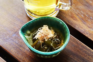 山葵の茎醤油漬け