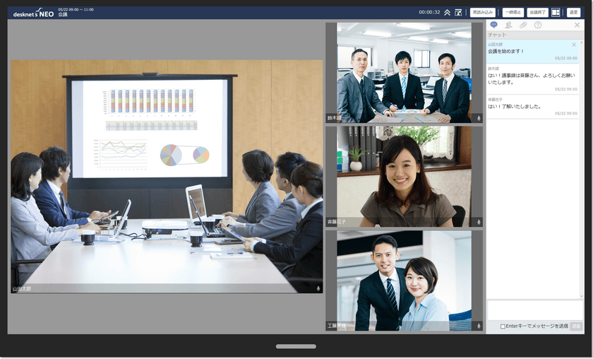 ネオジャパン、「ウェブ会議」機能を搭載した
グループウェア『desknet's NEO』新バージョン5.0を
5月29日に提供開始