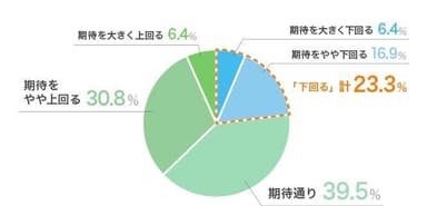 図：入社前イメージとの期待値ギャップ