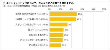 ネットショッピングの魅力は？