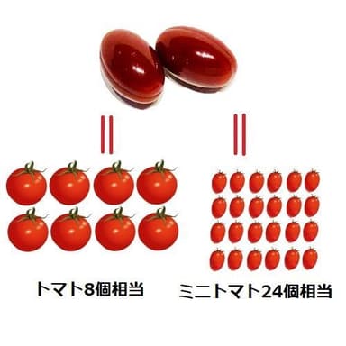 トマト8個、ミニトマト24個分