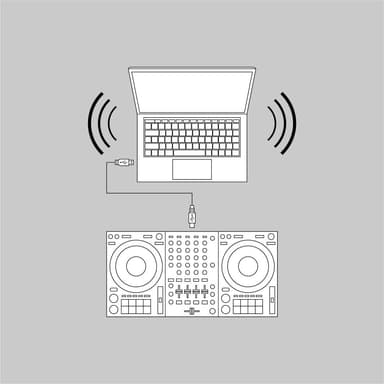 USBケーブル1本でPC/Macと接続してDJプレイを行えるサウンドカード(オーディオインターフェイス)内蔵