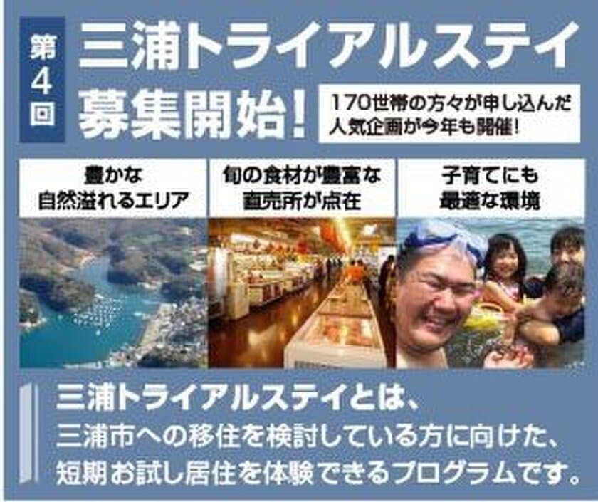 シー・エフ・ネッツと神奈川県三浦市が協同で
お試し居住プログラム「トライアルステイ」を実施