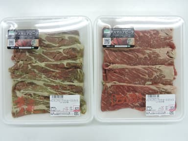 DENBA空間技術で鮮度保持した牛肉の比較