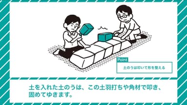 正しい土のうの作り方 作り方編(3)