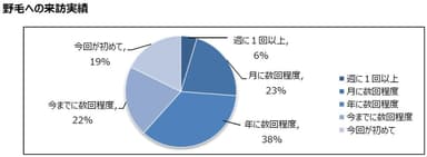 アンケート(1)野毛への来訪実績