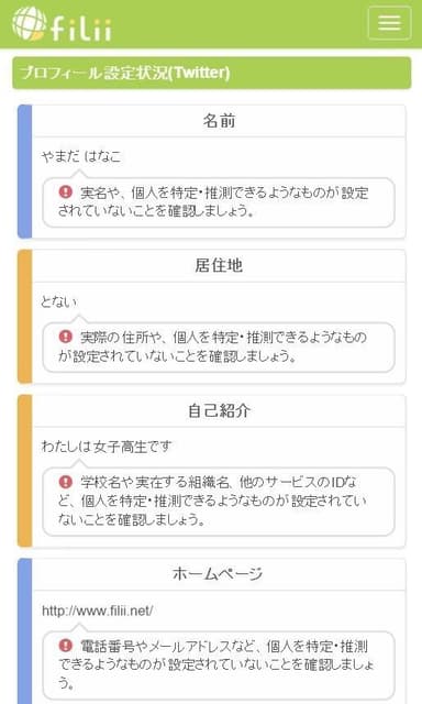 (3)プロフィール分析