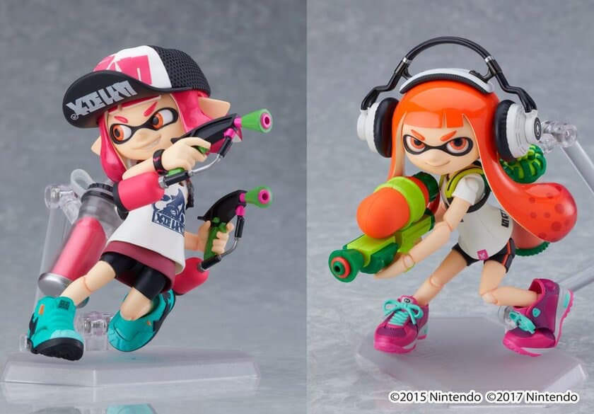 大人気ゲーム『Splatoon』の
イカしたやつらがイカしたfigmaになって登場！
「ガール」のアクションフィギュア2体セットが
本日9月11日より予約開始