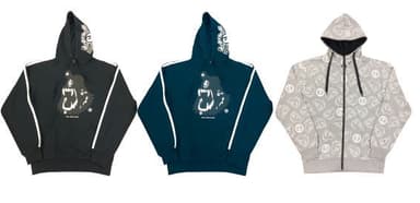 【232-3235】CYCLOPS SHOUT-DOT- HOODIE《画像左・中央》、【237-0358】CYCLOPS REPEATING PATTERN - HOODIE《画像右》