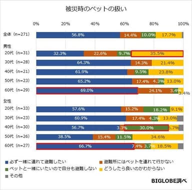 被災時のペットの扱い