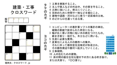 建築・工事クロスワード