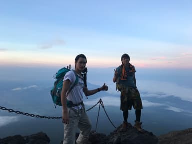 富士登山をしながら仕事