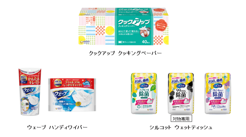 パーティーシーズンにぴったり！
クリーン＆フレッシュカテゴリーから
“カンタン便利なおもてなし”のご提案　
2018年10月中旬より順次発売