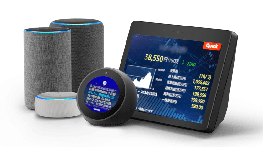 QUICKの株価応答サービスがAmazonが提供する
「Alexa Presentation Language (APL)」に対応