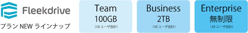 企業向けオンラインストレージサービス「Fleekdrive」に
容量無制限の新プラン「Enterprise」が登場！