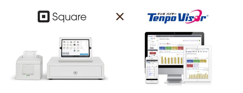 「Square POSレジ」とビジコムの店舗管理クラウドが連携