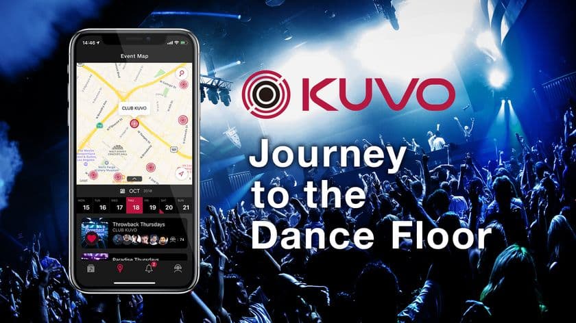 DJ、クラバー向けサービス「KUVO(TM)」を
10月16日にアップデート
クラブイベントを中心としたコミュニケーション機能を追加し
クラブライフの新たな楽しみ方を提供