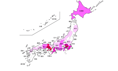 都道府県ごとの一丁焼きのたい焼き店の状況