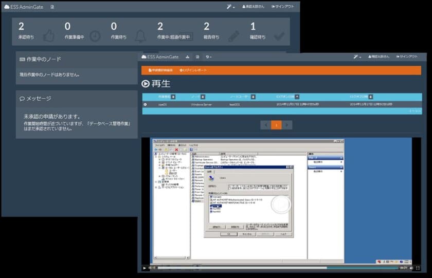 サーバーのアクセス管理／ログ管理などの
セキュリティを包括的に実現するソフトウェア
「ESS AdminGate」が多要素認証に対応
