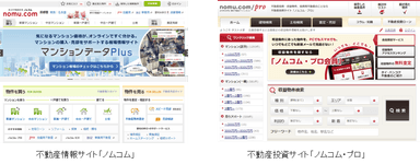 不動産情報サイト「ノムコム」と不動産投資サイト「ノムコム・プロ」