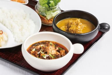 伝統の『純印度式カリー』＆本格『麻婆豆腐』コラボセット