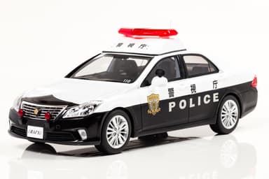 1/18 トヨタ クラウン 2011 警視庁地域部自動車警ら隊車両：左前