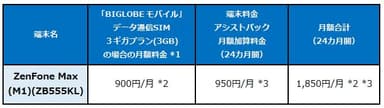 新端末料金表(税別)