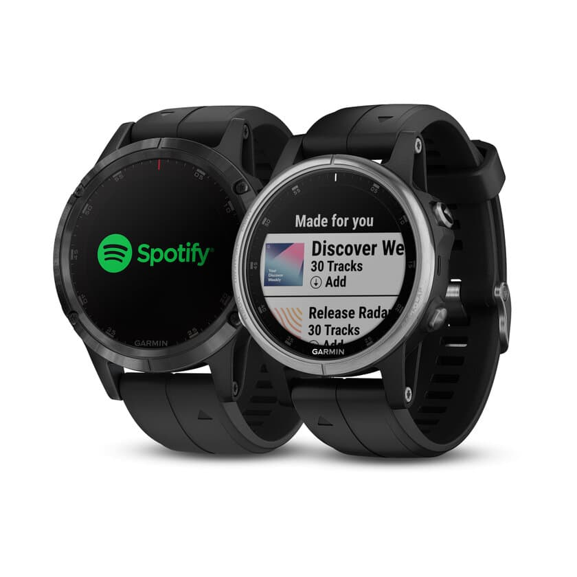 Garmin、世界最大の
音楽ストリーミングサービス「Spotify」との提携開始　
GPSウォッチ「fenix 5 Plusシリーズ」から適用