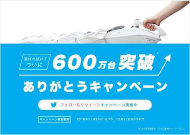 600万台突破ありがとうキャンペーン