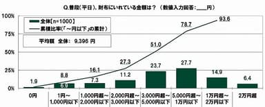 普段、財布にいれている金額