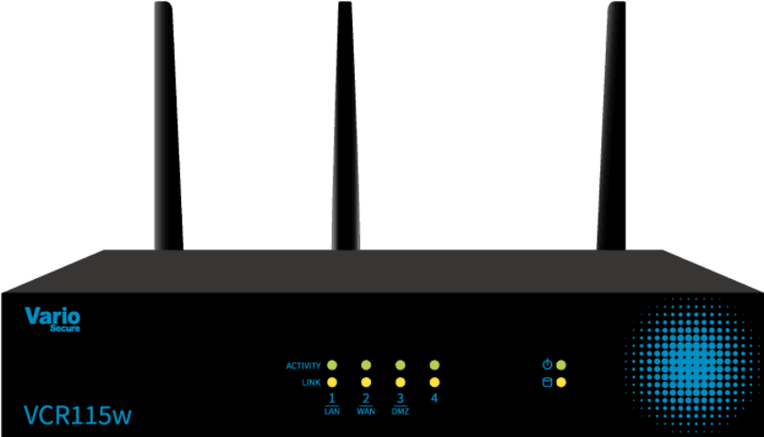 中小企業向け情報セキュリティに特化したUTM「VCR115w」
　前モデルからの大幅なパフォーマンス向上を実現