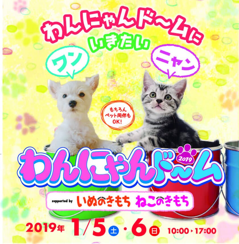 今年はお正月開催！
愛犬とともにナゴヤドームに行こう！！
東海地区最大級のペットイベント　
1月5日(土)・6日(日)にナゴヤドームで開催！