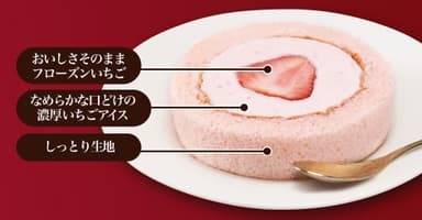 ストロベリーロールケーキアイス こだわり