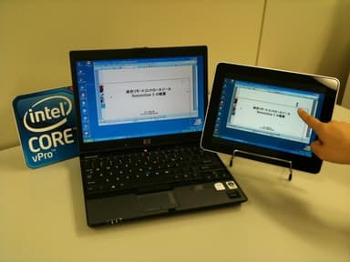 参考写真　iPadからWindowsに対してリモートコントロール