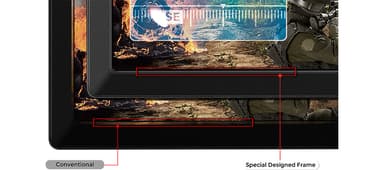画面に集中できるベゼルデザイン