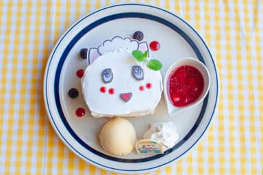 ふにゃっしーのふわふわパンケーキwithベリーソース