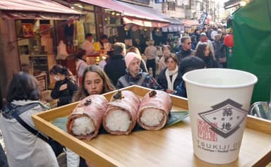 酒粕ミルクとローストビーフおにぎり