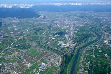 大垣市全景(空撮)