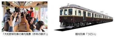 車内風景（昨年の様子）、観光列車「つどい」