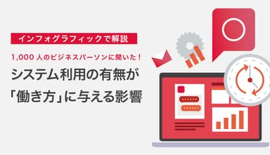 インフォグラフィックで解説！システムの利用の有無が「働き方」に与える影響